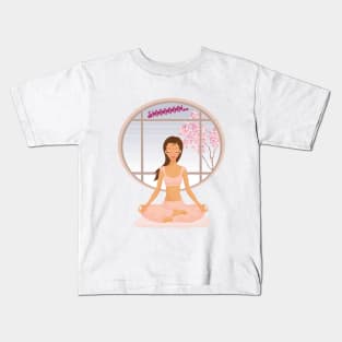 relaxing yoga condition Kids T-Shirt